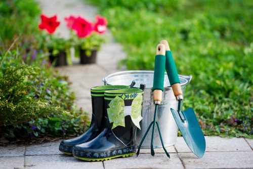 Elegant hard landscaping features for a Harrow on the Hill garden